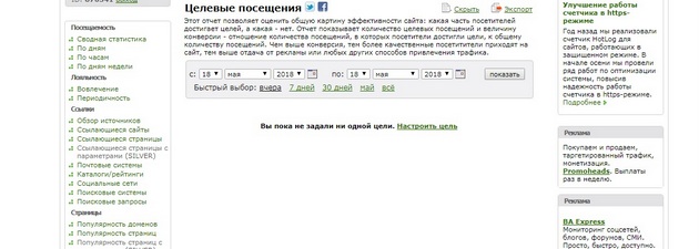 HotLog - Целевые посещения