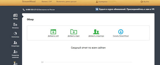 Интерфейс админки