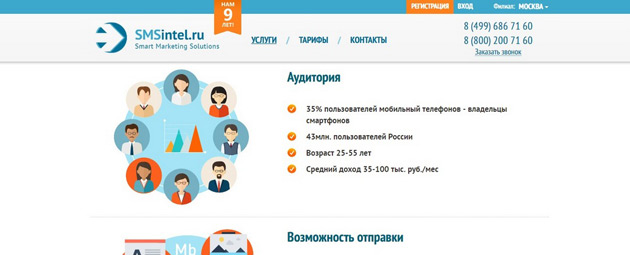 SMS Intel - Услуги