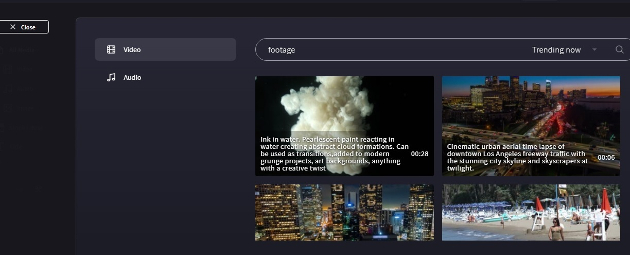 Clipchamp - Выбираем подходящее видео